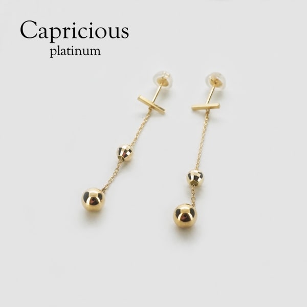 【限定1点】 カプリシャス K18 イエローゴールド スタッドピアス 日本製 【CAPI511N000760】 ピアス キャッチ スタッド ゴールド 18k 18金 レディース ジュエリー ギフト プレゼント