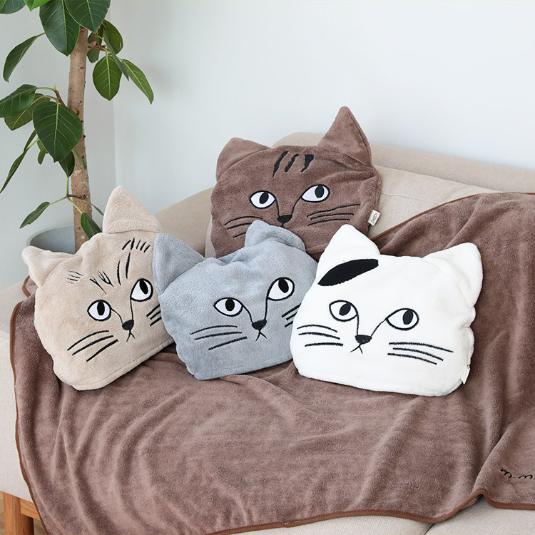 【楽天市場】松尾ミユキ Cat Face Blanket towel 【松尾みゆき ブランケット ひざ掛け 毛布 タオルケット タオル