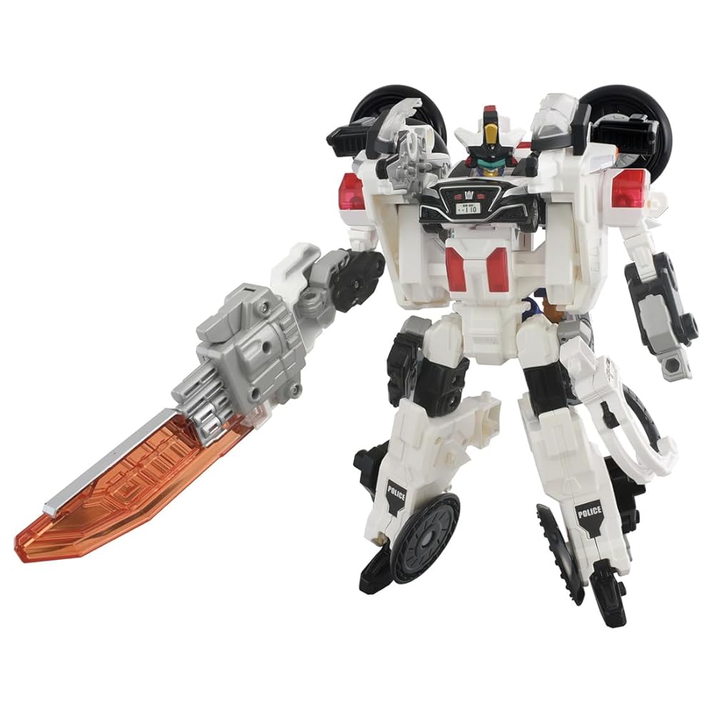 タカラトミー トミカ ジョブレイバー TJBDX ライジングポリスブレイバー デカライドアーマー白バイ DX仕掛ける ミニカー 遊び道具 3歳以上