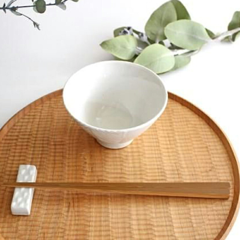 【10%OFFクーポン】波佐見焼 茶碗 ヘリンボーン ホワイト 陶器 ORIME お茶碗 ご飯茶碗|手仕事 和食器 日本製 ギフト プレゼント 結婚祝い おしゃれ かわいい ベストセラー