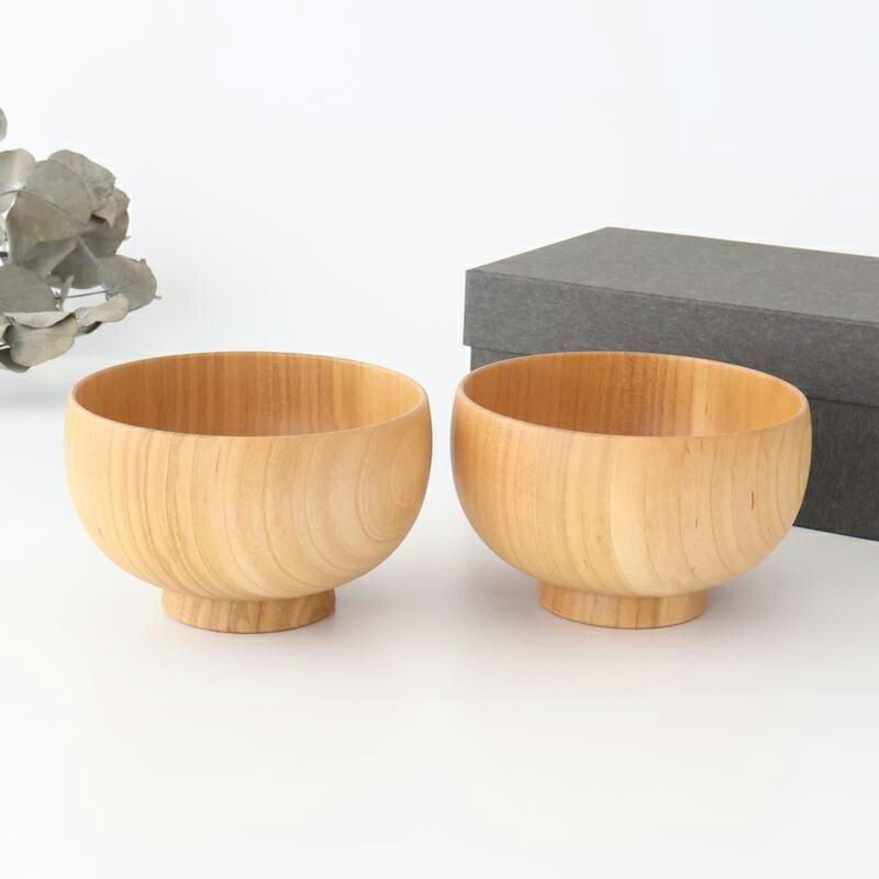 【10％OFFクーポン】【2点セット】【ペアセット】しらさぎ椀 M ナチュラル さくら 白鷺木工 お椀 汁椀 お味噌汁 味噌汁椀 ギフトセット｜おしゃれ かわいい 手仕事 和食器 日本製 ギフト プレゼント 結婚祝い