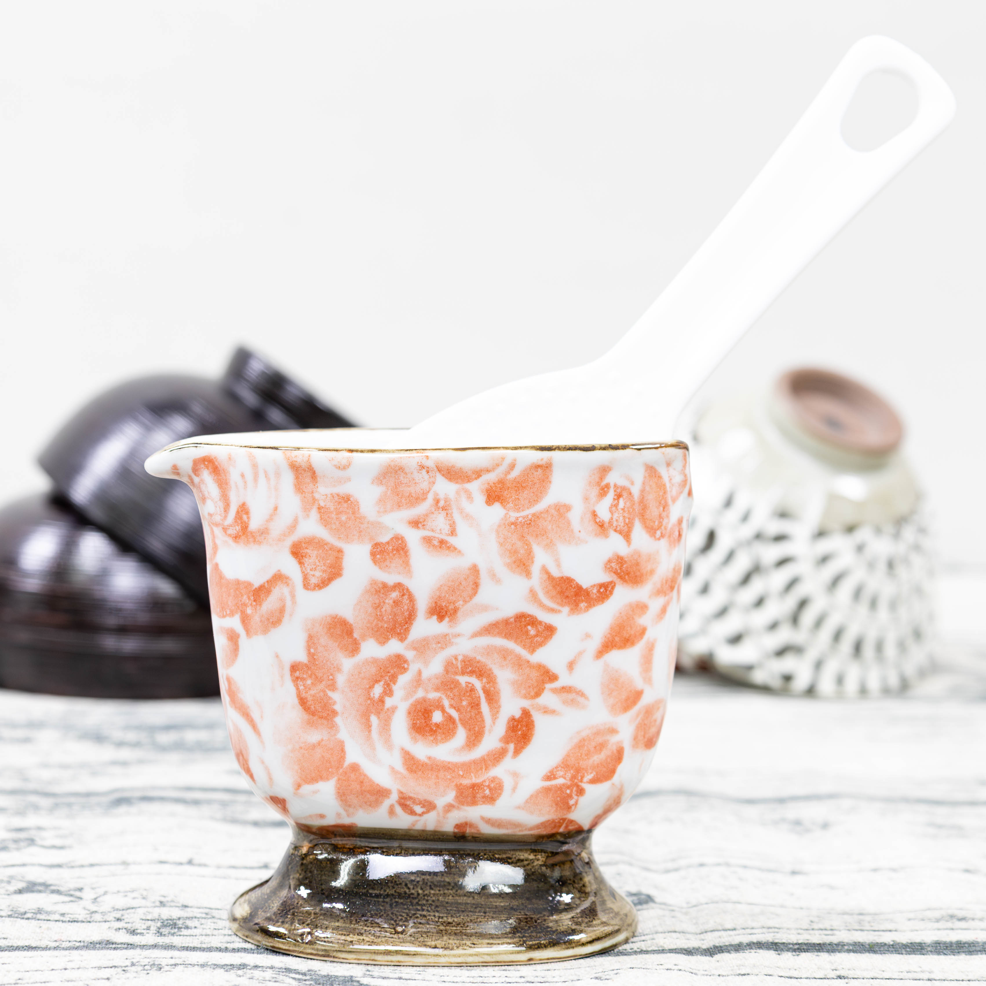 陶器製しゃもじ 5個セット 花柄デザイン 陶器製しゃもじ 5個セット 花柄デザイン 陶器製しゃもじ 5個セット 花