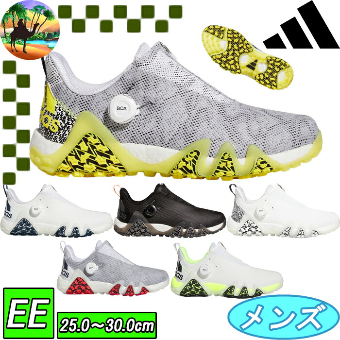 adidas ゴルフシューズ ホワイト/イエロー コードカオス22 ボア 楽天市場】アディダスゴルフ adidas Golf メンズ ゴルフシューズ