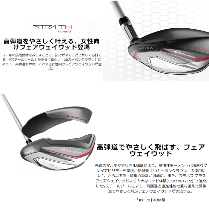 テーラーメイド レディース ステルス TaylorMade TM40 RED STEALTH