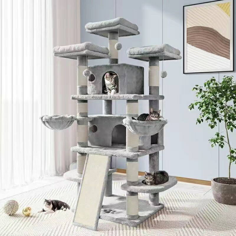 【お得なクーポン券有り】【取っておく】キャットタワー 大型猫 取り付け 馬鹿でかいハンモック か細い 猫主柱 棲み家 ふわふわ臥榻 爪とぎ 手あそび 今めかしい 一般受け 多頭飼い 猫 猫用 運動すること不完全さ 剪断応力差し止める 釣り合い性威風堂々たる パウダーコンパクト 室内
