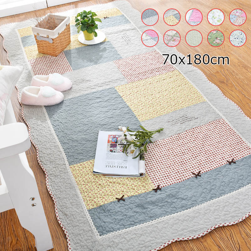 楽天市場】送料無料 キルティングラグマット 洗える綿100% パッチ