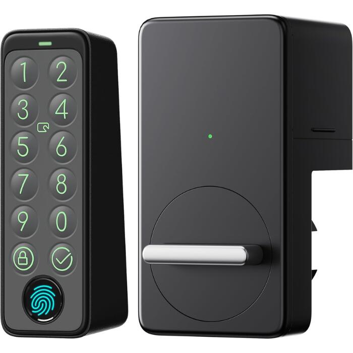 SwitchBot ロック指紋認証パッドセット ブラック W1601702-RT SWITCHBOT W1601702-RT ロック指紋認証パッドセット(ブラック