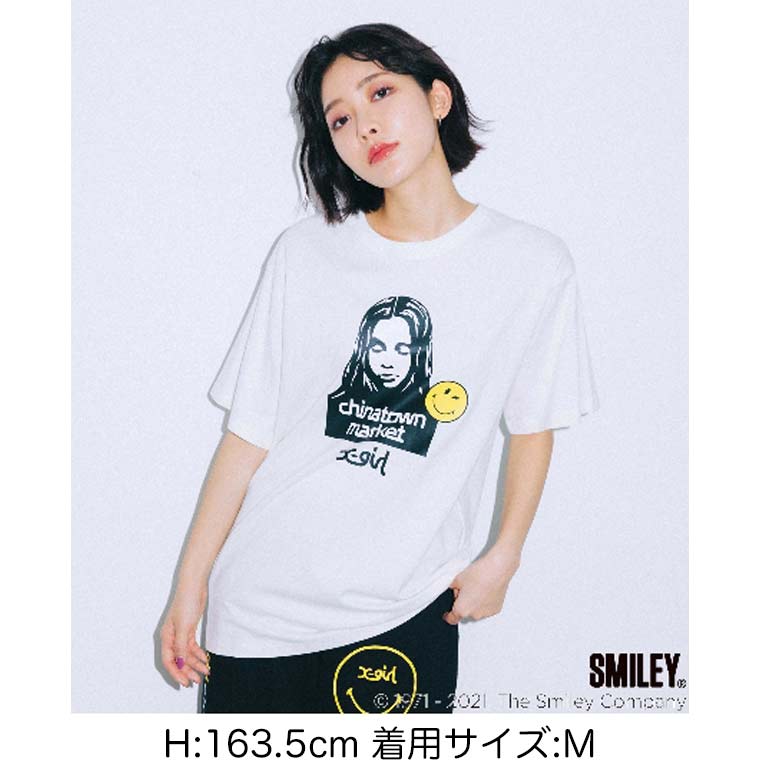 楽天市場 X Girl エックスガール X Girl Chinatown Market Smiley R Face S S Tee レディース 半袖 Tシャツ チャイナタウンマーケット ｋａｌｕｌｕ カルル