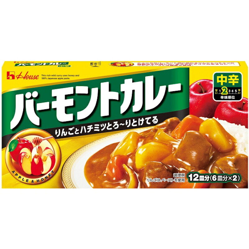【ハウス食品】 バーモントカレー 12皿分 <中辛> 230g