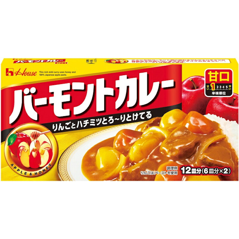 【ハウス食品】 バーモントカレー 12皿分 <甘口> 230g