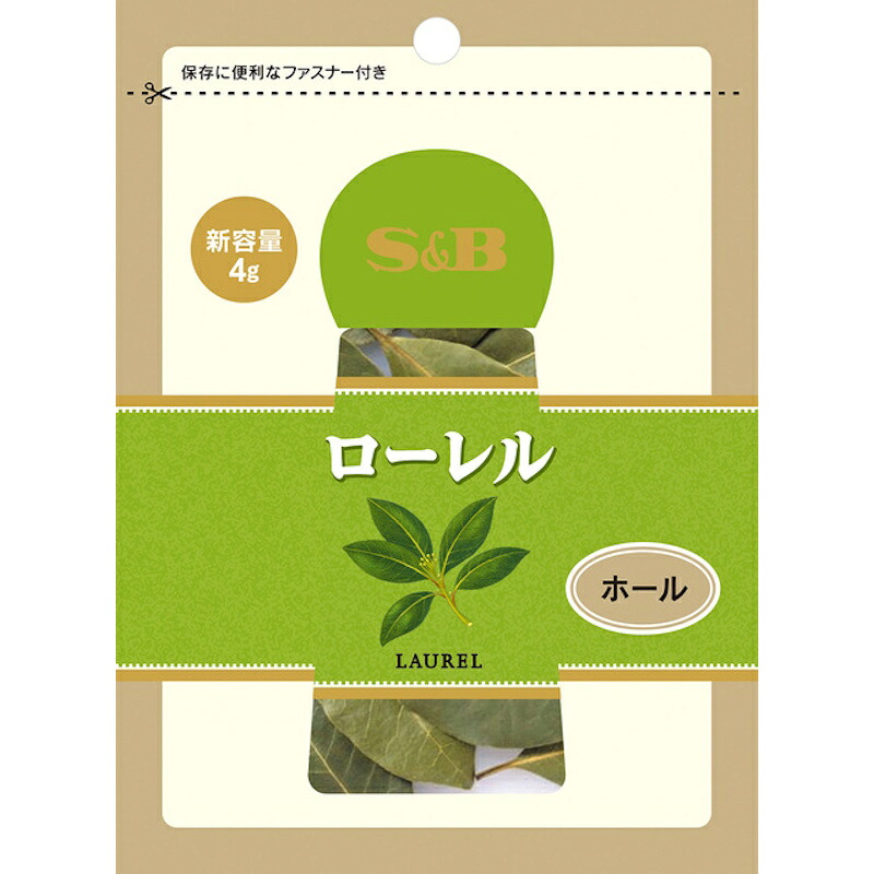 【S&B】エスビー食品 ローレル LAUREL ＜ホール＞＜袋入り＞ 4g×60個