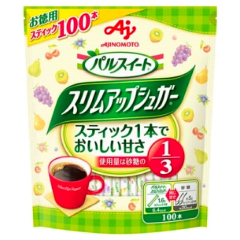 味の素 パルスイート スリムアップシュガー スティック100本入り 160g 40個 (10&times;4箱)｜食品卸 KAMBUTSUYA
