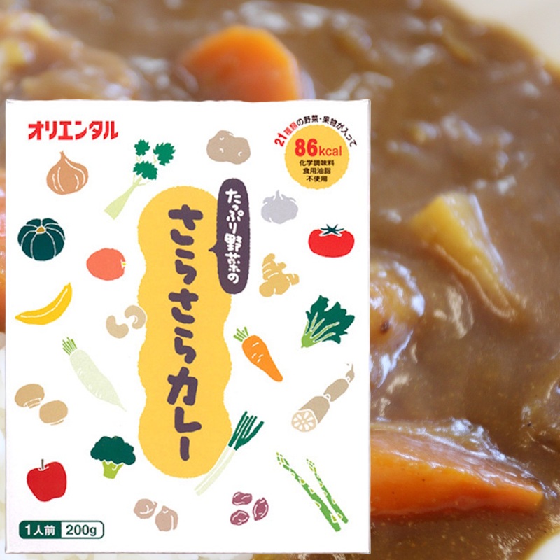 【オリエンタル】たっぷり野菜のさらさらカレー 1人前 200g&times;30個｜食品卸 KAMBUTSUYA