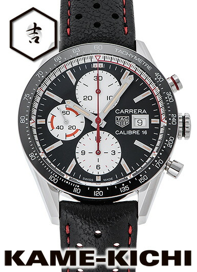 タグ・ホイヤー カレラ クロノグラフ Ref.CV201AP.FC6429 新品 ブラック/シルバー (TAG HEUER Carrera Chronograph)|まじめなとけいや かめ吉