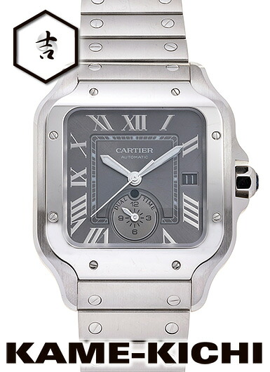 カルティエ　サントス ドゥ カルティエ LM　Ref.WSSA0076　新品　グレー　（CARTIER　Santos De Cartier LM）｜まじめなとけいや　かめ吉
