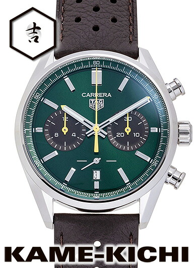 タグ・ホイヤー　カレラ クロノグラフ　Ref.CBN201K.FC6569　新品　グリーン/ブラウン　（TAG HEUER　Carrera Chronograph）