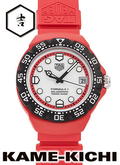 タグ・ホイヤー フォーミュラ1 ソーラーグラフ Ref.WBY1161.FT8086 新品 ホワイト/レッド (TAG HEUER Formula1 Solar Graph)|まじめなとけいや かめ吉