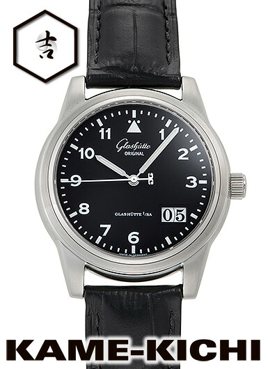 【中古】グラスヒュッテオリジナル　セネター パノラマ デイト　Ref.38-42-07-22-04　ブラック　（GLASHUTTE ORIGINAL　Senator Panorama Date）