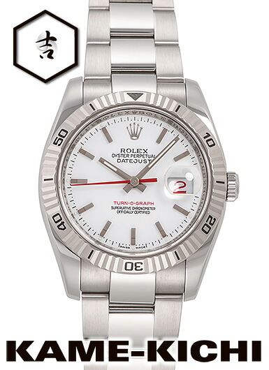 【中古】ロレックス　3年保証　デイトジャスト ターノグラフ　Ref.116264　ホワイト　（ROLEX　Datejust Turn-O-Graph）