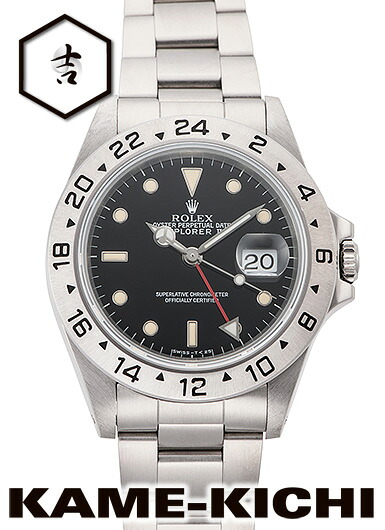 【中古】ロレックス　3年保証　エクスプローラーII　Ref.16570　ブラック　（ROLEX　ExplorerII）