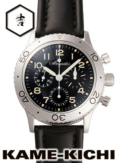 【中古】ブレゲ　アエロナバル　Ref.3800ST/92/9W6　ブラック　（BREGUET　Aeronavale）｜まじめなとけいや　かめ吉