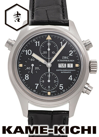 【中古】IWC　ドッペルクロノ　Ref.IW371303　ブラック　（IWC　Doppel Chronograph）｜まじめなとけいや　かめ吉