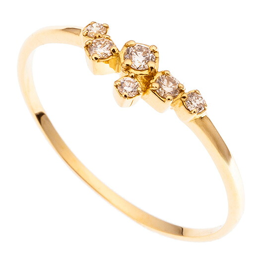 ダイヤモンド リング　Ref.4112650　新品　合計 0.1ct　YG　（Diamond Ring）　11号　鑑別書付き