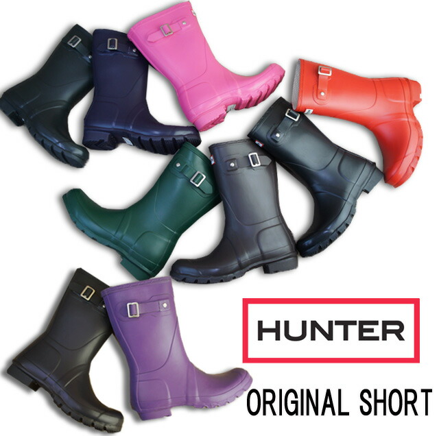 美品　ハンターレインブーツ　AUBERGINE （なすび色）　UK6（25cm） HUNTER レインブーツ レディース ハンター 長靴 WOMEN'S