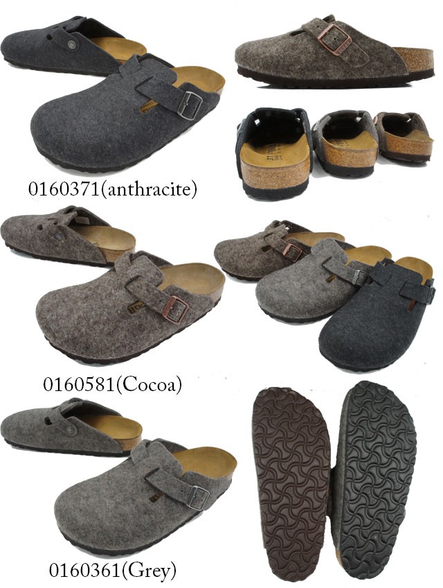 魅力的な価格 ビルケンシュトック BIRKENSTOCK メンズ 0160361 0160371 0160581 Boston ボストン サボサンダル  クロッグサンダル コンフォート ウール フェルト カジュアル 幅広 evid cmdb.md