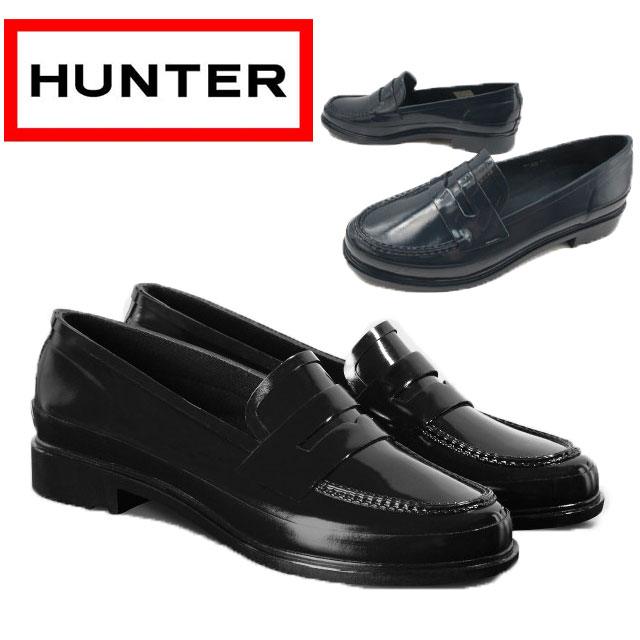 【美品・現行品】HUNTER ハンター　レインシューズ　ローファー　ブラック imgrc0070412774.jpg