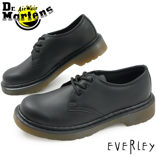 史上一番安い フォーマル靴 送料無料 Dr Martens ドクターマーチンコア キッズ エヴァリー 3ホールシューズ レースアップシューズ 女の子 男の子 子供靴 ジュニア マニッシュ トラッド フォーマル 黒 ブラック Evid Www Ethiopianreporter Com