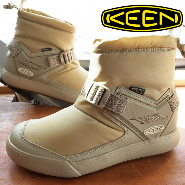 キーン KEEN レディース ブーツ フッドロメオ WP 防水 ウインターシューズ ショートブーツ アウトドア 保温 靴 1025599 サファリ/ティンバーウルフ｜亀田屋本店