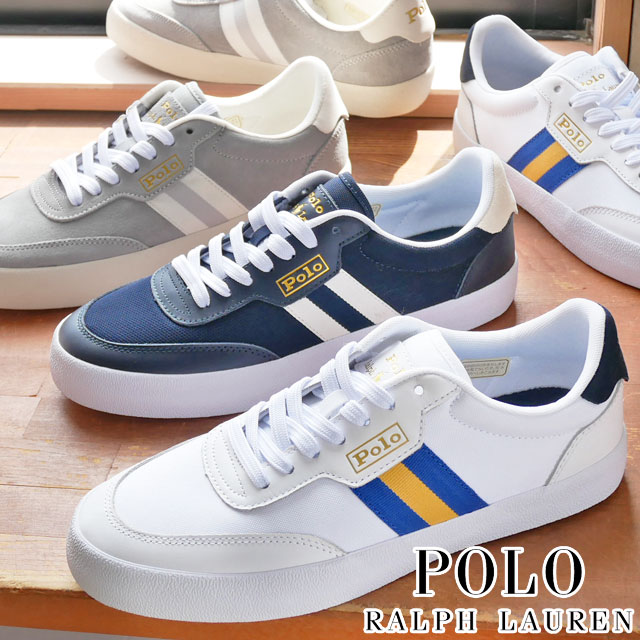 POLO RALPH LAUREN メンズ コート レザースニーカー ロゴ 黒 i10-rb88-1.jpg
