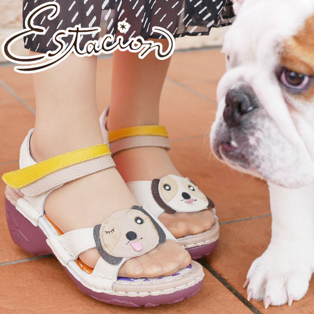 ✨️美品✨ エスタシオン 本革 厚底 ブーツ【23.5】犬モチーフ ウェッジヒール 楽天市場】エスタシオン 厚底 靴 レディース ショートブーツ 本