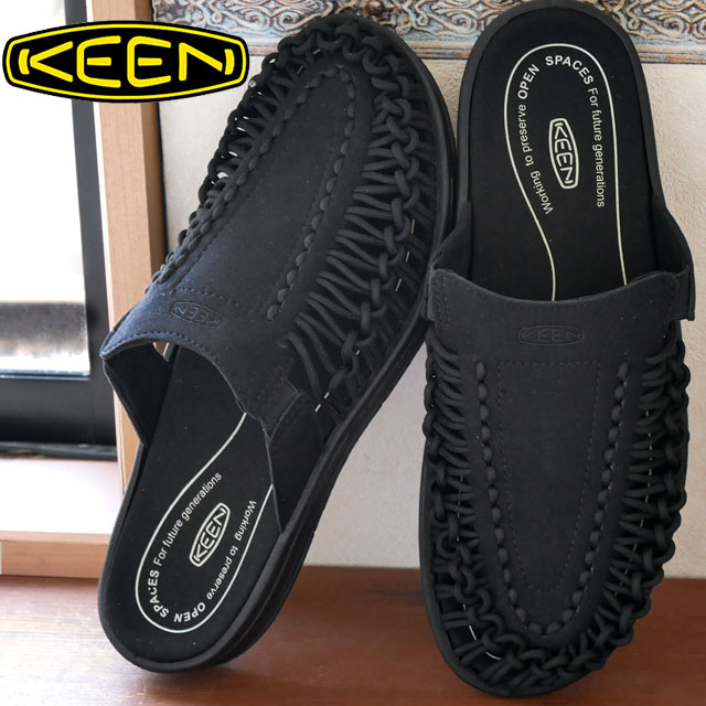 祝開店 大放出セール開催中 キーン サンダル メンズ ユニーク 2 スライド スライドサンダル シャワーサンダル ミュール ブラック 黒 アウトドア カジュアルシューズ 靴 Keen Evid Fucoa Cl