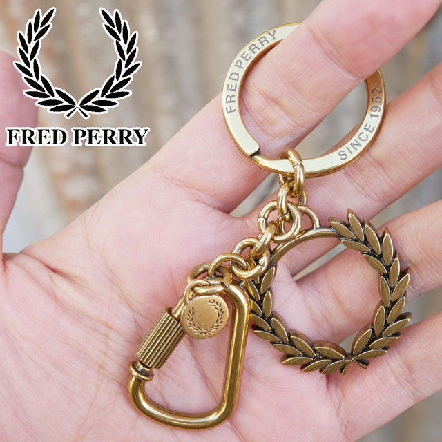 新品☆未使用【フレッドペリー】ゴールド　ロゴデザイン　刻印　キーリング 新品☆未使用【フレッドペリー】ゴールド ロゴデザイン 刻印