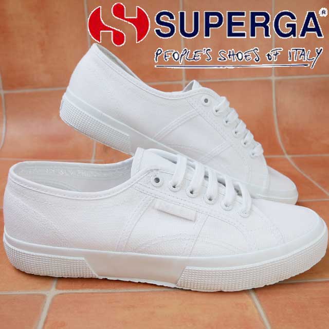 綴りかたガ SUPERGA スニーカー メンズ 2750 COTO 古典派音楽 帆布スニーカー 心地好いシューズ 置き目とり捨てる 紐靴 S000010 C42 白いこと 白 貨物輸送無料 最強またの日送りとどける evid