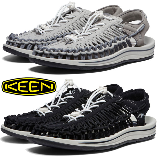 キーン KEEN メンズ サンダル ユニーク スポーツサンダル 1027435 ブラック/シルバー 1027434 スチールグレー スポサン アウトドア オープンエアスニーカー 靴 送料無料 最強翌日配送 evid