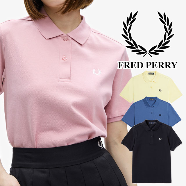 フレッドペリー ポロシャツ ネイビー×パステルピンク フレッドペリー✨️ピンクラインポロシャツ】 ネイビー 美品