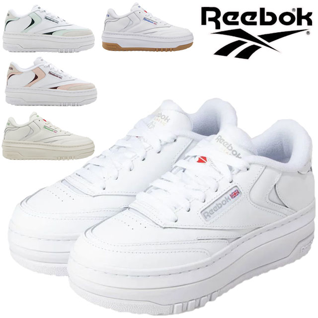 \最大7%クーポン有 7/20迄/リーボック Reebok レディース 厚底 スニーカー クラブC エクストラ ダッドスニーカー プラットフォーム ローカット カジュアルシューズ 100033501 100033107 100033108 100010061 100010060 靴|亀田屋本店
