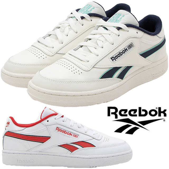 ＼ポイント7倍 4/10限定／リーボック Reebok メンズ スニーカー クラブ C リベンジ カジュアルシューズ ランニングシューズ 紐靴 100033712 チョーク 100033713 フットウェアホワイト 運動靴 送料無料 最強翌日配送 evid