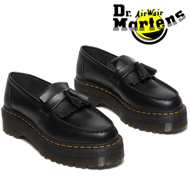 Dr. Martens 黒 レザー ローファー ストラップ付き Dr.Martens】コーラン ウェンズデー ストラップ付 ローファー