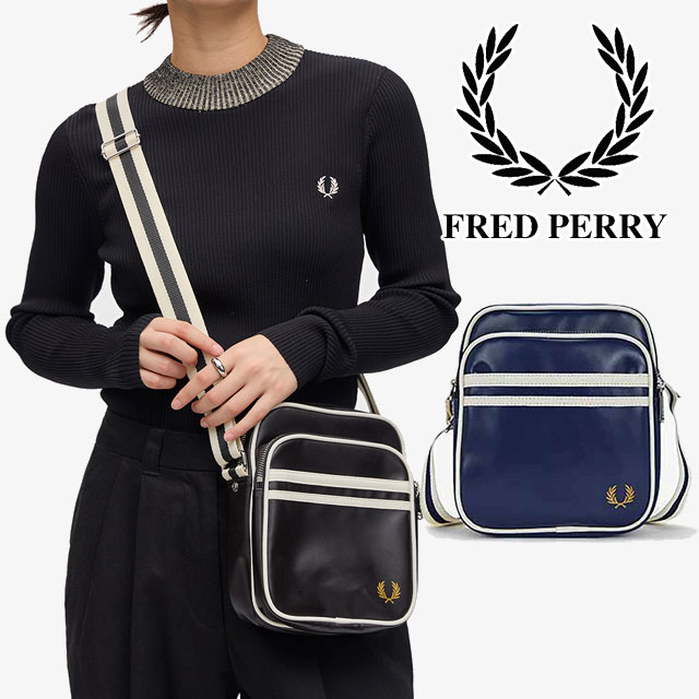 【関税込み】Fred Perry ブラック クラシック ショルダーバッグ FRED PERRY フレッドペリー Classic Side Bag ショルダーバッグ