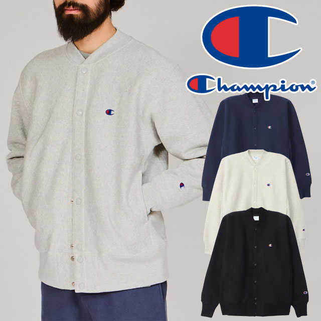 送料無料 長袖 メンズ FW 秋冬 新作 秋新作 冬新作 人気 流行 定番 2024 2025 チャンピオン Champion C3-A020 前開きスウェット リバースウィーブ(R) スナップスウェットシャツ 青タグ トップス スナップボタン ロゴ 裏起毛 服 アパレル 灰 黒 紺 きなり 楽天市場】＼500円クーポン有／チャンピオン 前開きスウェット メンズ