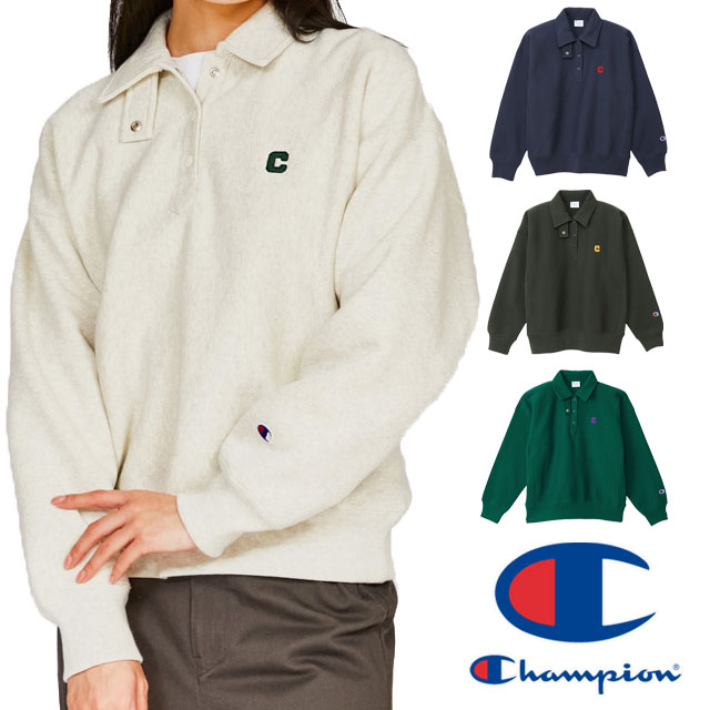 送料無料 トレーナー 長袖 レディース FW 秋冬 新作 秋新作 冬新作 人気 流行 定番 2025 チャンピオン Champion CW-A006 トップス スウェット ハーフスナップスウェットシャツ 上着 襟付き ウィメンズ プルオーバー スエット ボタン アパレル 服 シンプル ロゴ 生成り 楽天市場】＼500円クーポン有／チャンピオン トップス スウェット
