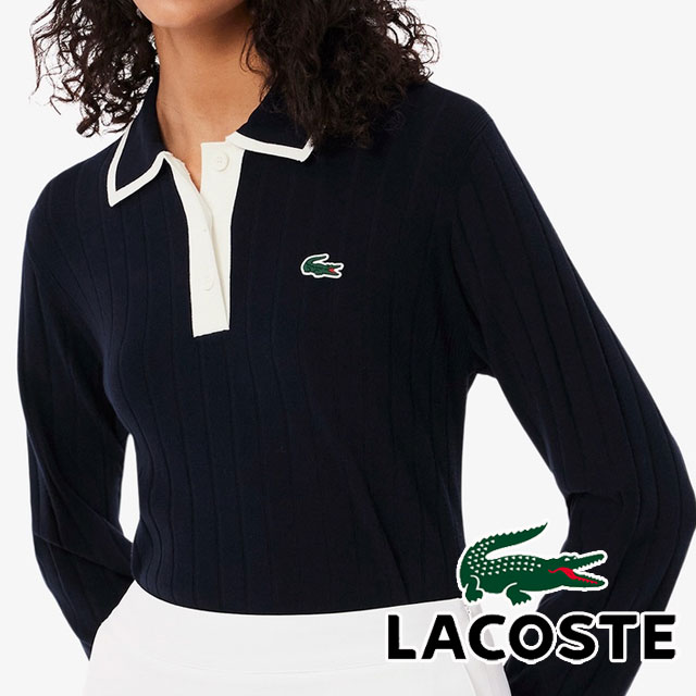 新品　LACOSTE ブラック バイザー　ラコステ　ゴルフ　定価16000円 ラコステ サンバイザー LACOSTE[品番：OTCM0004854
