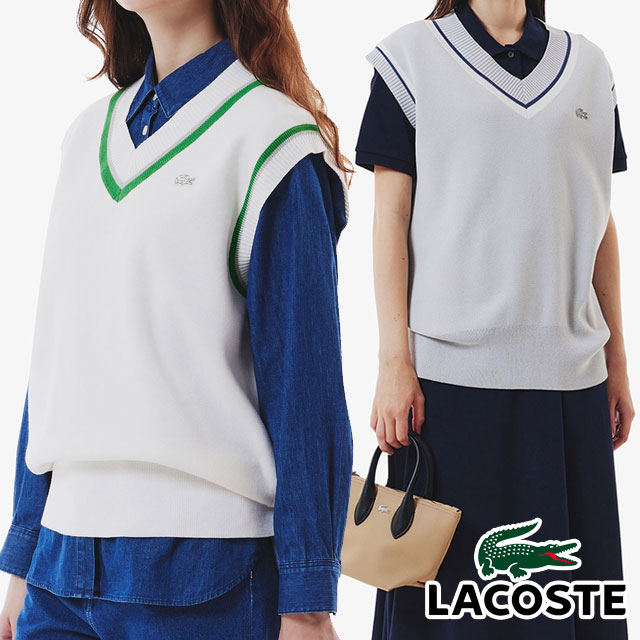 ラコステ Vネック チルデン ニットベスト チルデンニットベスト | LACOSTE/ラコステ | 三越伊勢丹