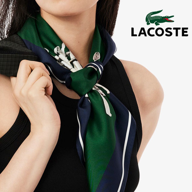 ラコステ　LACOSTE　シルク　コットン　スカーフ ルネ・ラコステシルクスカーフ | LACOSTE/ラコステ | 三越伊勢丹