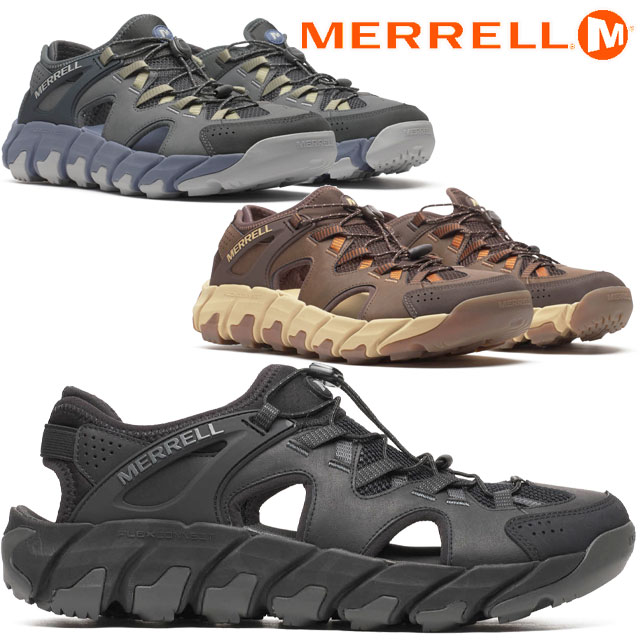 メレル　サンダル MERRELL - MERRELL メレル サンダル 27cm 青x黒(総柄) 【古着