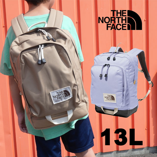 ザ・ノース・フェイス リュックサック キッズ ジュニア NMJ72362 ホットショットミニ バックパック デイパック かばん 通学 通園 遠足 外出 旅行 買い物 ハイキング 13L ベージュ 薄紫 最強翌日配送 送料無料 evid